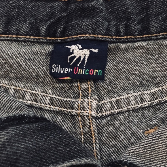 Vintage SILVER UNICORN!!!80’s grey  denim skirt. - Picture 4 of 4